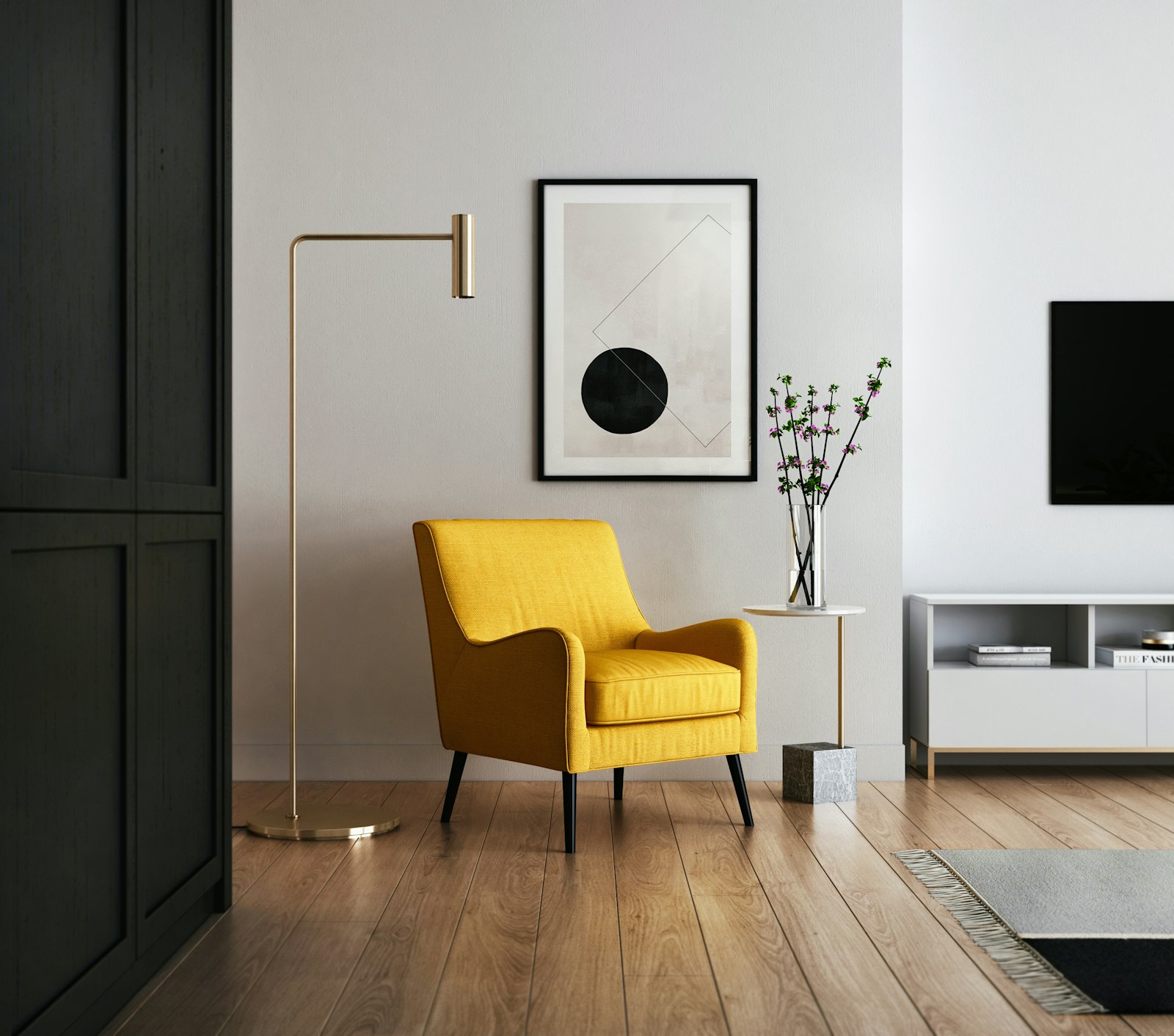Wohnzimmer nach Komplettrenovierung